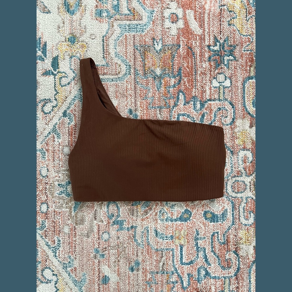 Lululemon Ribbed Nulu Asymmetrical Yoga Bra